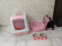 Pişik aksesuarları dəsti – çəhrayı rəngdə Dəst tərkibi: - Qapalı — photo 1