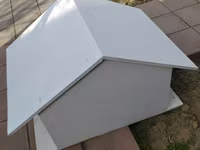 Ağ rəngli taxta it evi - Material: möhkəm taxta lövhələr, xaricə — 照片 1