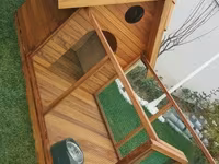 Taxta it evi və açıq veranda - Material: tamamilə təbii ağacdan — photo 2