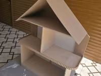 Quş evi – MDF materialdan - İki mərtəbəli konstruksiya, üstü üçbucaq — फ़ोटो 1