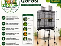 Tutuquşu Qəfəsi Bu model orta və böyük tutuquşular üçün hazırlanmış — фото 1