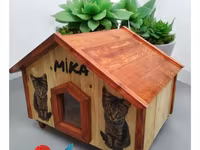 Taxta pişik evi – “MIKA” dizaynı - Material: tamamilə ağacdan — фото 5