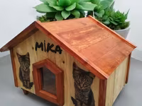 Taxta pişik evi – “MIKA” dizaynı - Material: tamamilə ağacdan — фото 1