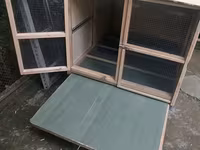 Taxta dovşan/quş qəfəsi – ikitaqlı, geniş və havadar - Material — photo 1
