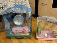 Hamster və ya kiçik gəmiricilər üçün iki ədəd qəfəs komplekti Mavi — фото 1