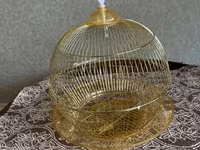 Quş qəfəsləri – 3 ədəd dəst 1) Yaşıl metal qəfəs - Material: toz — 照片 5