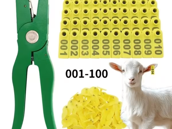 Qoyun/Keçi Qulaq Birqası Dəsti – 001–100 - Komplekt: 100 ədəd nömrəli