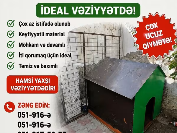 Volyer və it damı - Keyfiyyətli materialdan hazırlanıb - Möhkəm və