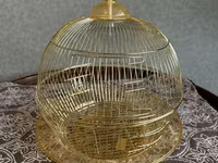 Quş qəfəsləri – 3 ədəd dəst 1) Yaşıl metal qəfəs - Material: toz — 照片 4
