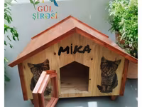 Taxta pişik evi – “MIKA” dizaynı - Material: tamamilə ağacdan — фото 3
