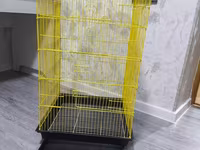 Böyük ölçülü quş qəfəsi - Material: möhkəm metal barlar, açıq sarı — 照片 2