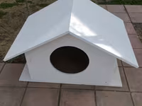 Ağ rəngli taxta it evi - Material: möhkəm taxta lövhələr, xaricə — 照片 3