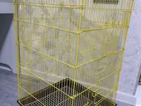 Böyük ölçülü quş qəfəsi - Material: möhkəm metal barlar, açıq sarı — 照片 5