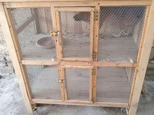 Taxta qəfəs/damlıq – quşlar və ya kiçik heyvanlar üçün - Material