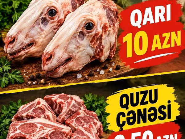 Məhsul: Quzu başı və quzu çənəsi Təsvir: - Təmizlənmiş, istifadəyə
