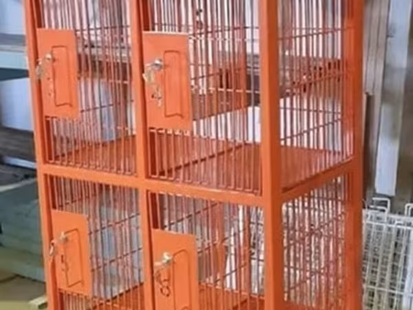 Metaldan 9 bölməli şkaf tipli qəfəs - Təyinat: pet-shop, baytarlıq