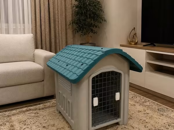 Plastik it evi/daşıma qəfəsi - Material: möhkəm, qalın plastik