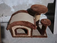Pişik üçün oyun və istirahət kompleksi - Material: yumşaq plyuş/parça — الصورة 1