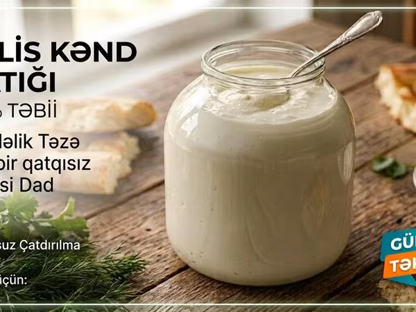 Xalis kənd qatığı – 100% təbii - Gündəlik təzə hazırlanır - Heç bir