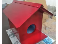 Rəngli taxta heyvan evi/budaq evciyi - Material: taxta konstruksiya — 照片 2