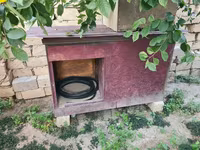 Taxta it evi (küpə) - Material: OSB tipli taxta lövhələrdən yığılmış — foto 1