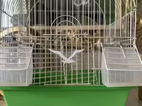 Quş qəfəsləri və aksesuar dəsti Tərkib: - 2 ədəd metal telli, plastik — 照片 3