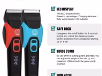 VGR 208 - İt pişik qırxan 2000mAh 2 speed 6500-7000RPM Cord/Cordless" — Foto 5