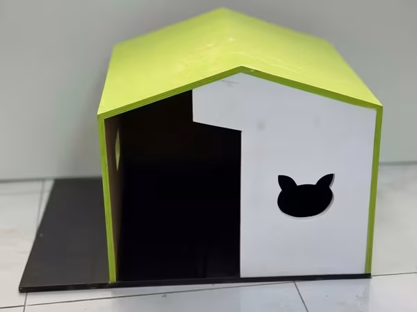 Məhsul: Ev şəklində pişik evi/yuvası Təsvir: - Material