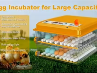 Yeni tam avtomatik inkubator 120 yumurta.Akumlyator 12V qoşulma — الصورة 5