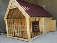 Taxta it evi və volyerlər - Material: keyfiyyətli taxta lövhələr — 照片 2