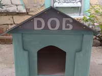 Taxta it evi - Material: möhkəm ağac konstruksiya, cüt yamaclı dam — Foto 1