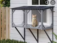 Pəncərə üçün “catio” – pişiklər üçün açıq, təhlükəsiz balkon-kafes - — 照片 2