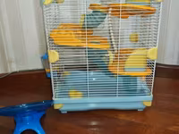 Dəbilqəli hamster üçün çoxmərtəbəli qəfəs dəsti - Rənglər: açıq mavi — фото 4