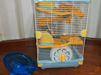 Dəbilqəli hamster üçün çoxmərtəbəli qəfəs dəsti - Rənglər: açıq mavi — фото 1