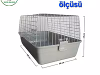 Dovşan qəfəsi – praktik və rahat həll - Ölçü: 58 × 36 × 33 sm - — Foto 5