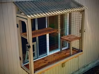 Pəncərə üçün “catio” – pişiklər üçün açıq, təhlükəsiz balkon-kafes - — 照片 1